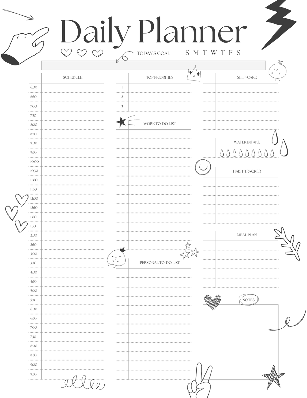 Daily Planner Printable