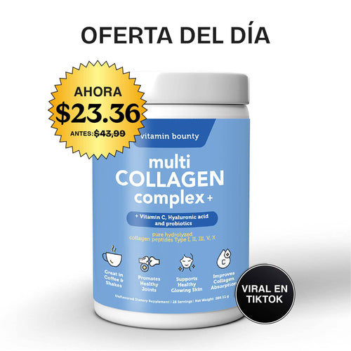 Colágeno Hidrolizado 5 en 1 con Ácido Hialurónico, Vitamina C y Probióticos - Big Mike Buys