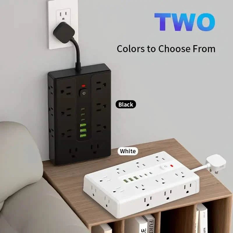 22 - in - 1 Multi - Functional Power Strip – 16 Sockets, 3 USB - A & 3 USB - C - Big Mike Buys