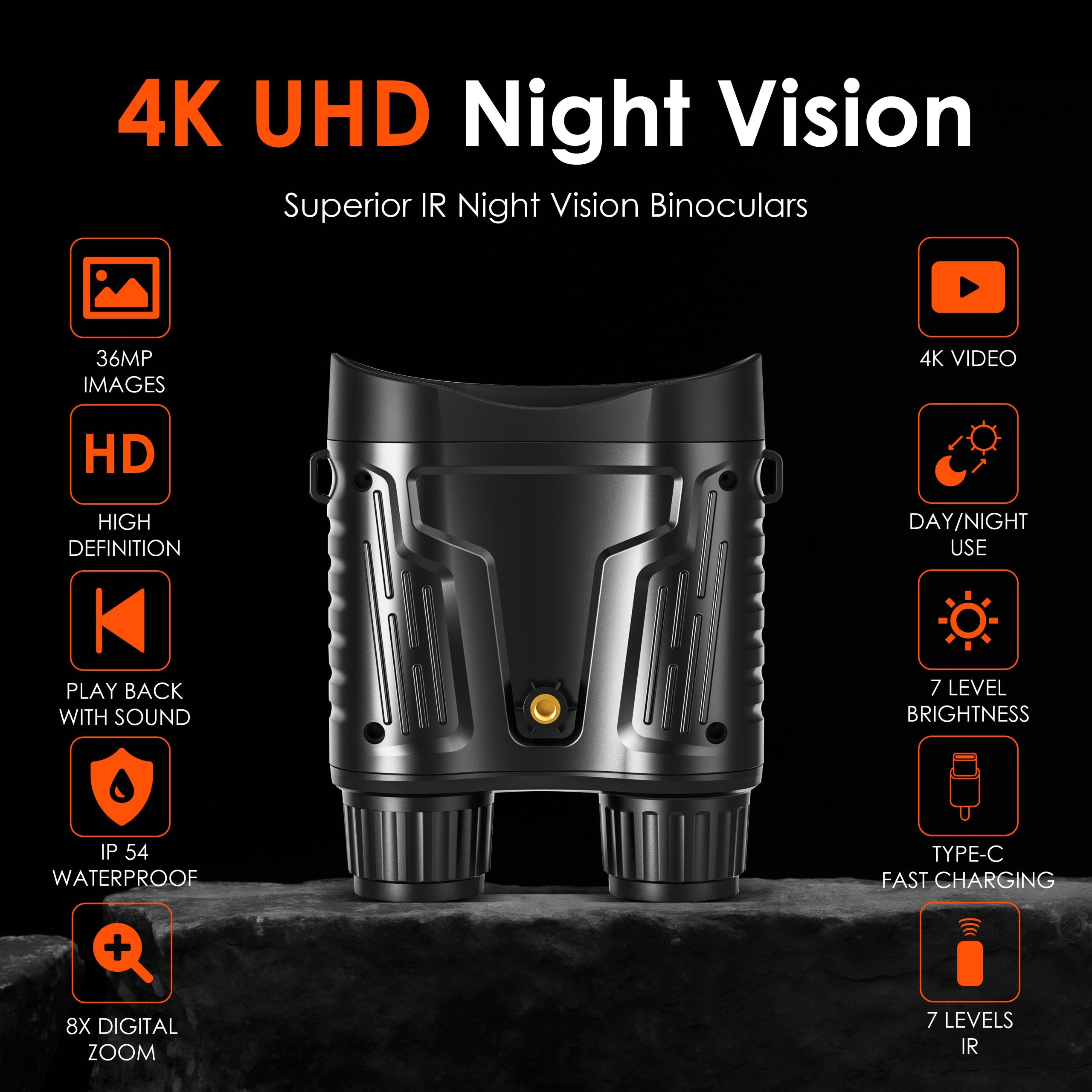 Rexing B1 Pro – 4K IR Night Vision Digital Binocular - Big Mike Buys
