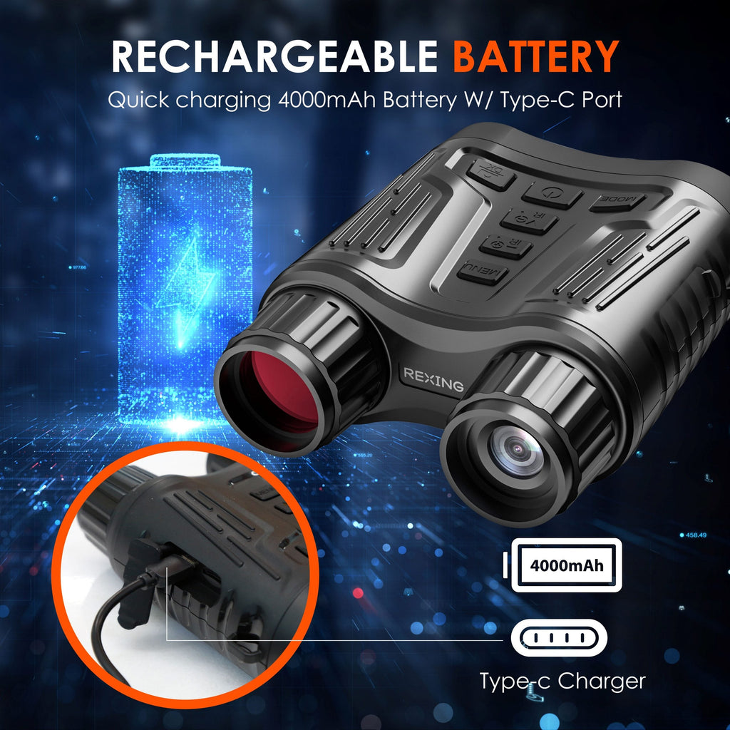 Rexing B1 Pro – 4K IR Night Vision Digital Binocular - Big Mike Buys