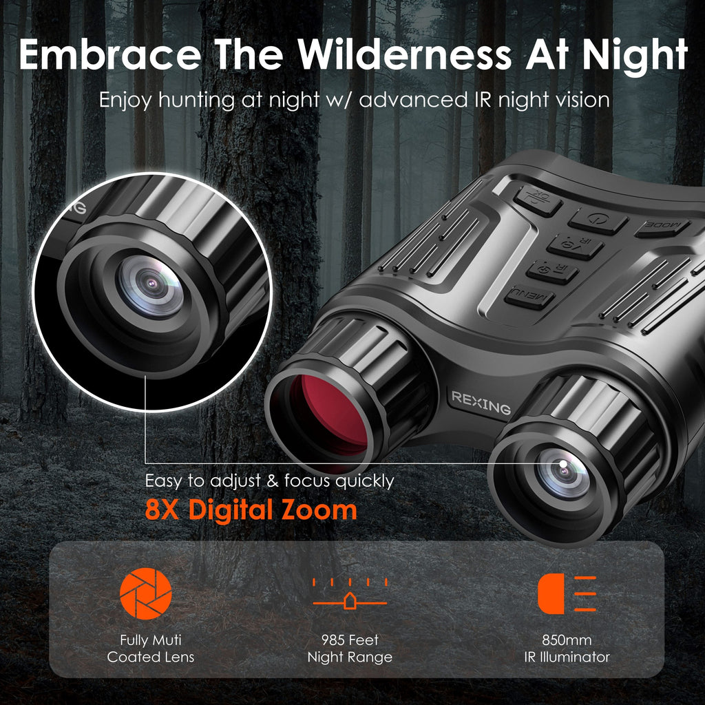 Rexing B1 Pro – 4K IR Night Vision Digital Binocular - Big Mike Buys
