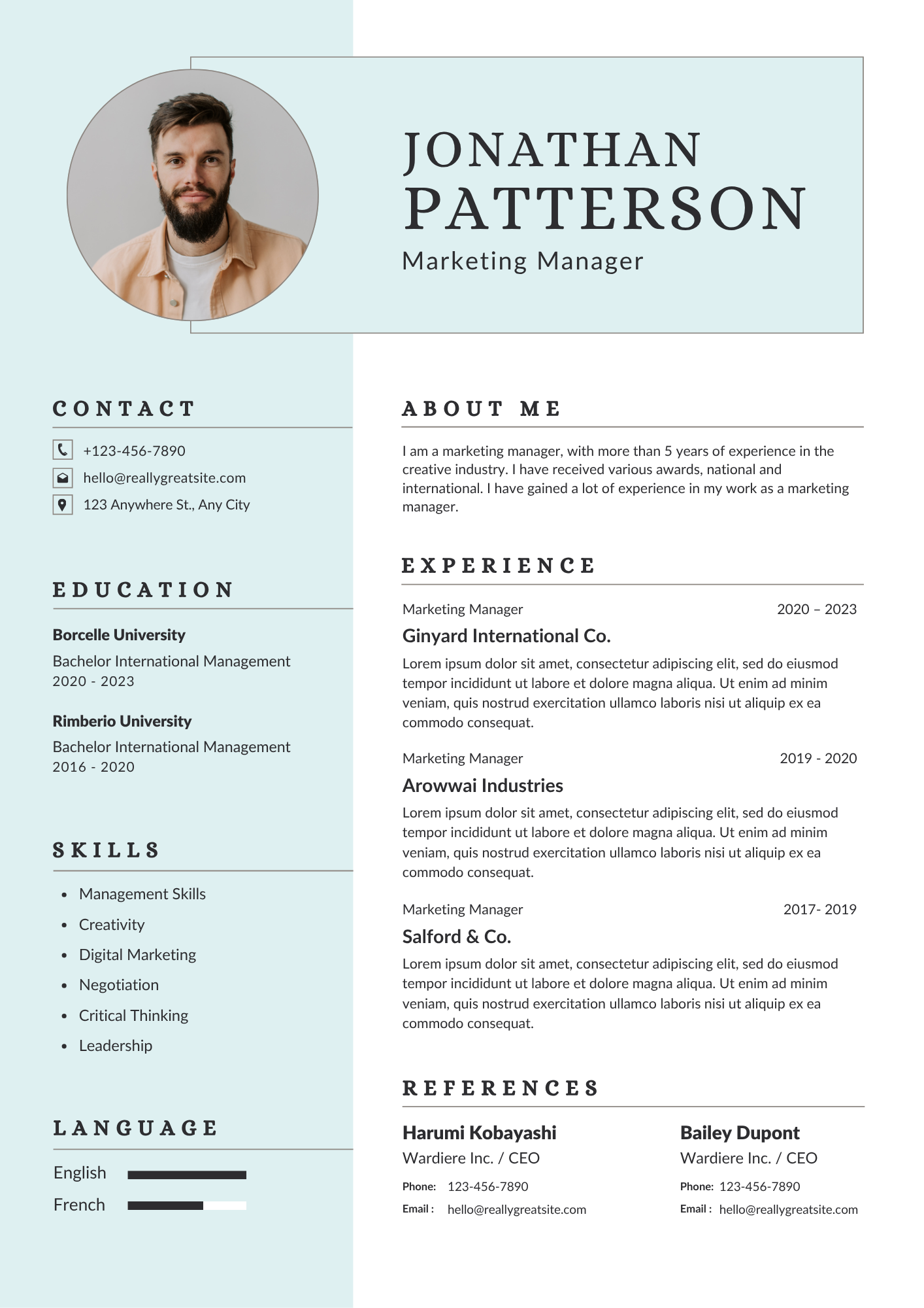 Resume Template - Canva Template