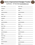 Home Improvement Budget Tracker [1 sheet]