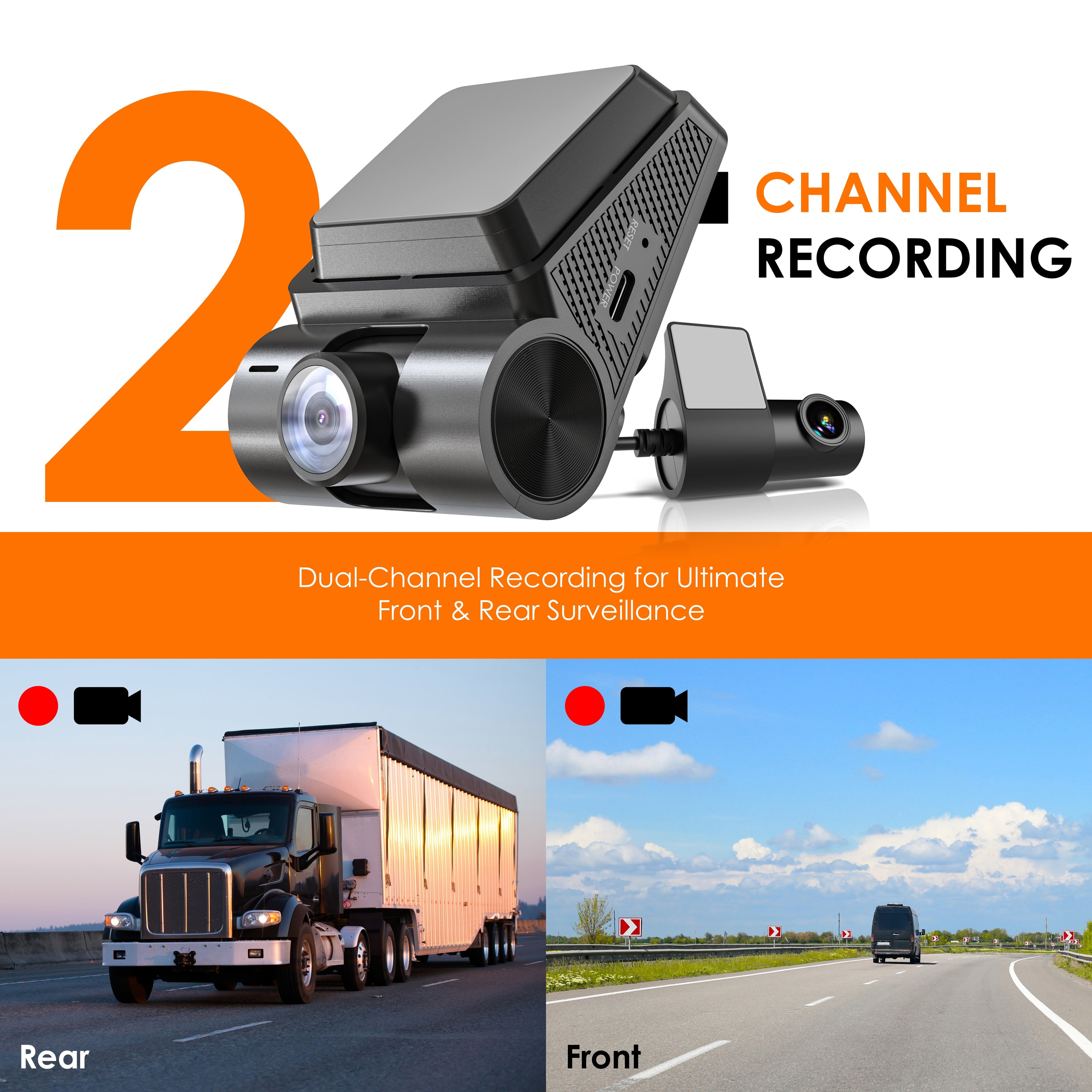 Rexing - V1P Flex X4 4K WiFi Dual Dash Cam - Black - Big Mike Buys
