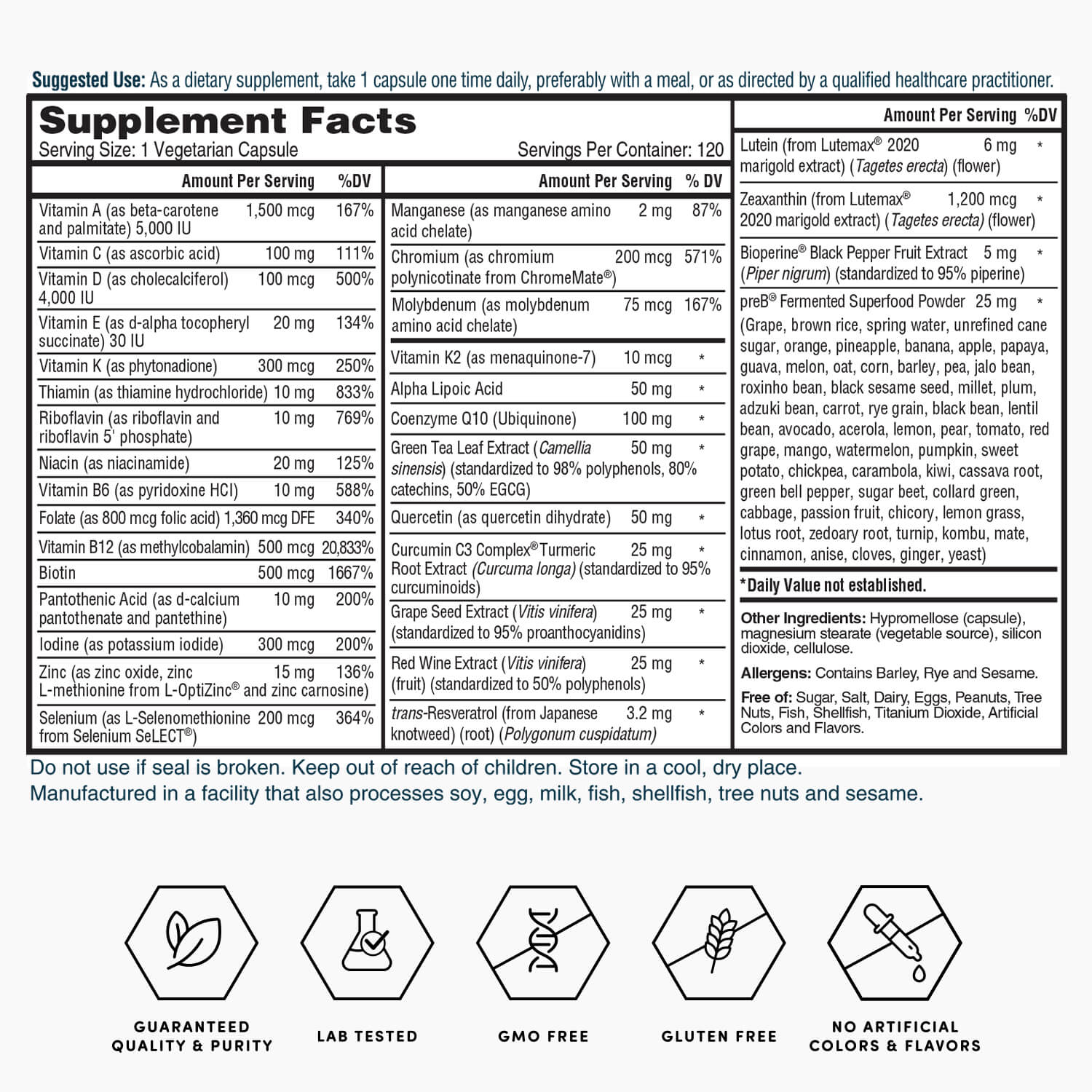 Nature's Lab Gold One Daily Multivitamin - Big Mike Buys