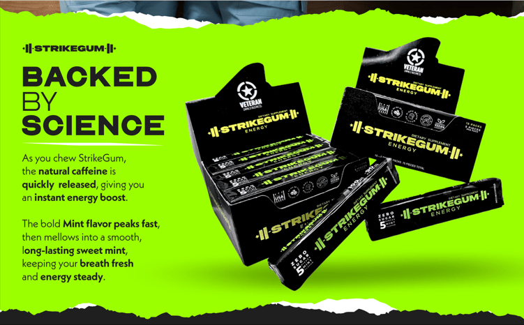 Strike Premium Energy Gum | Tray - Big Mike Buys