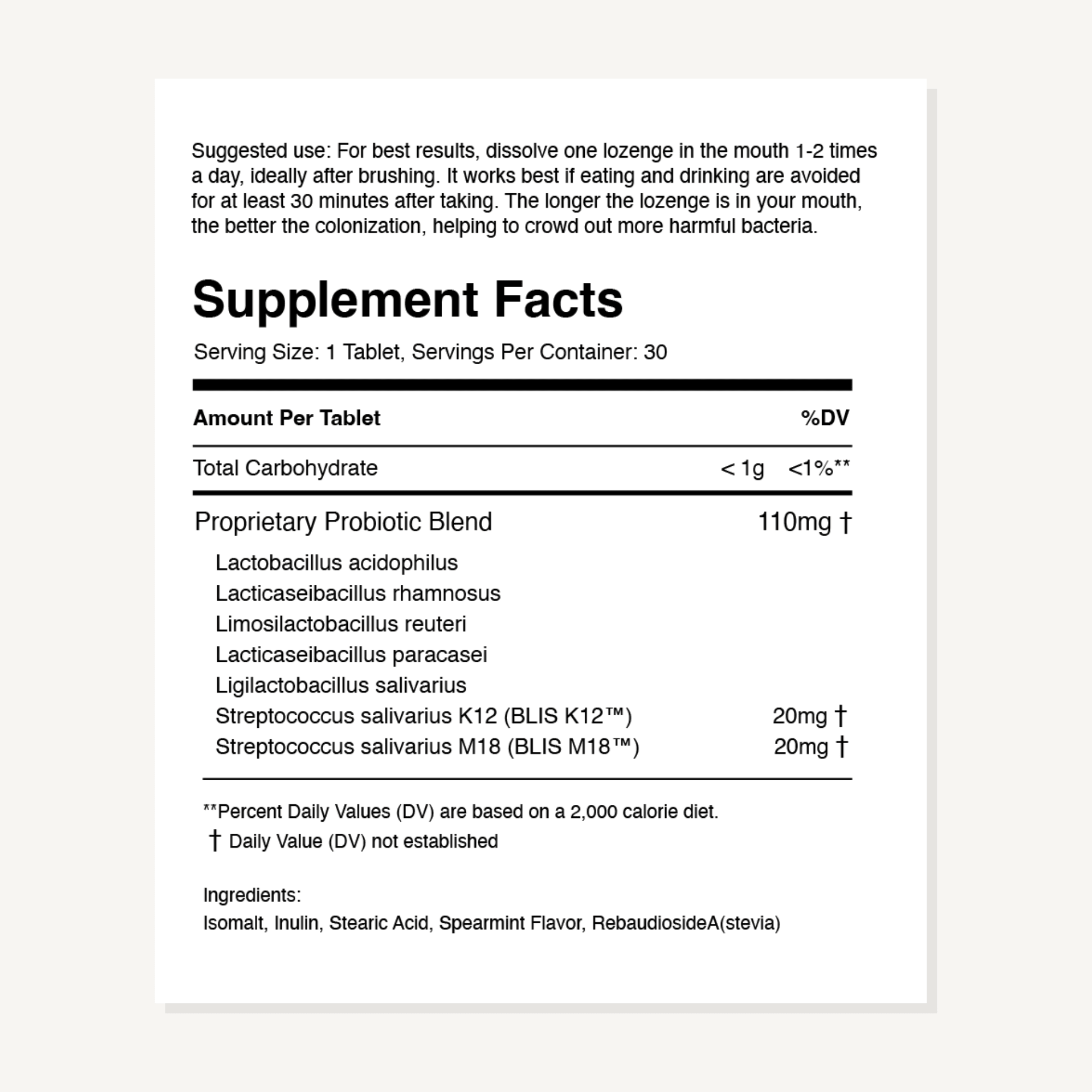 Advanced Oral Probiotic Mint - Big Mike Buys