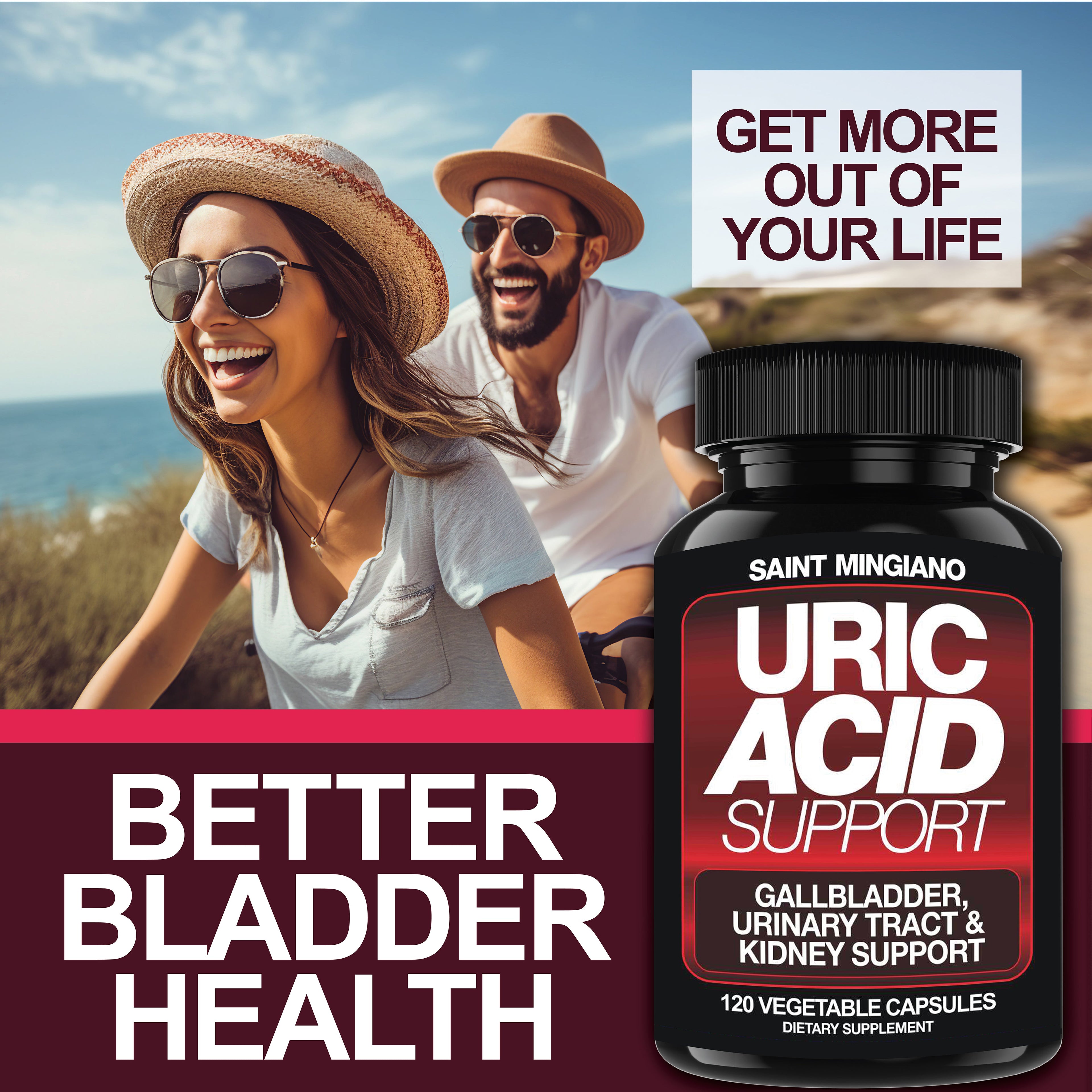 Uric Acid Support - 120 Capsules - Supports Kidney Cleanse Detox & Repair, Gallbladder & Urinary Tract Issues - Big Mike Buys
