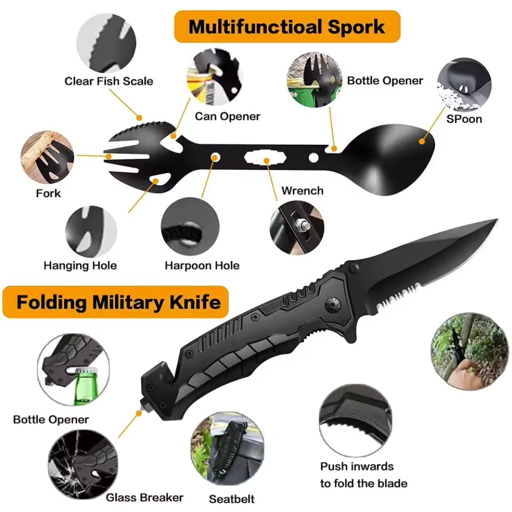 31 Pieces in 1 Bag Survival Gear and Equipment - Big Mike Buys