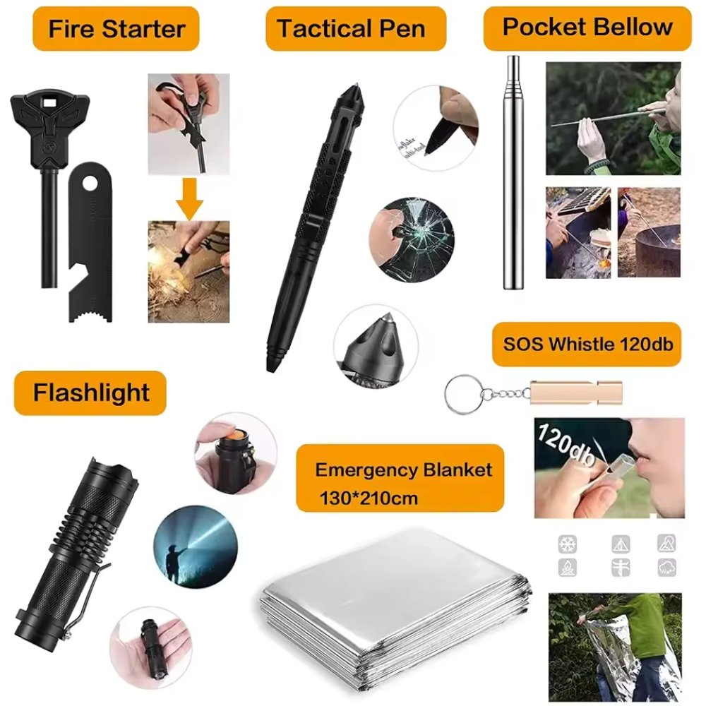 31 Pieces in 1 Bag Survival Gear and Equipment - Big Mike Buys