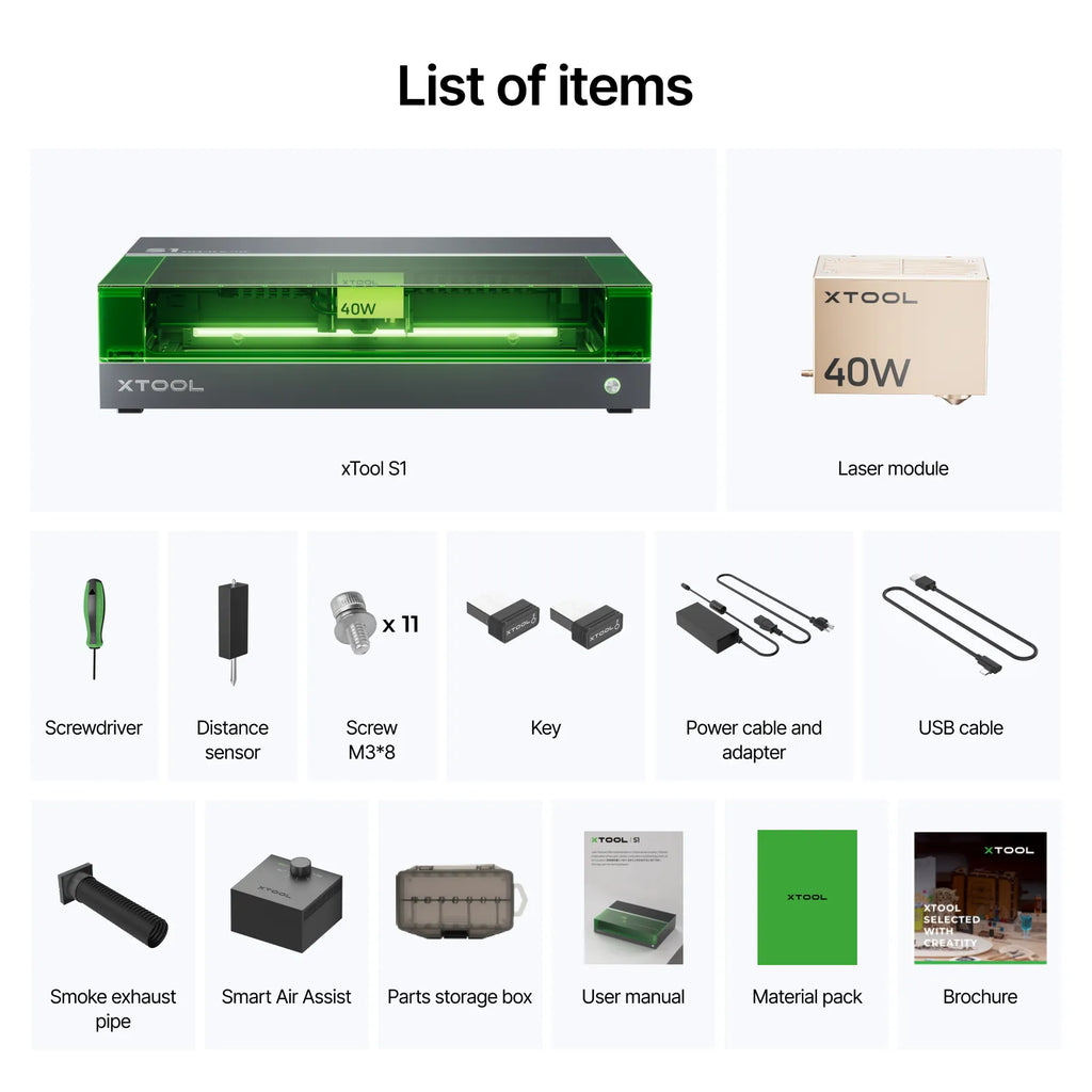 xTool S1 Enclosed Diode Laser Cutter.
