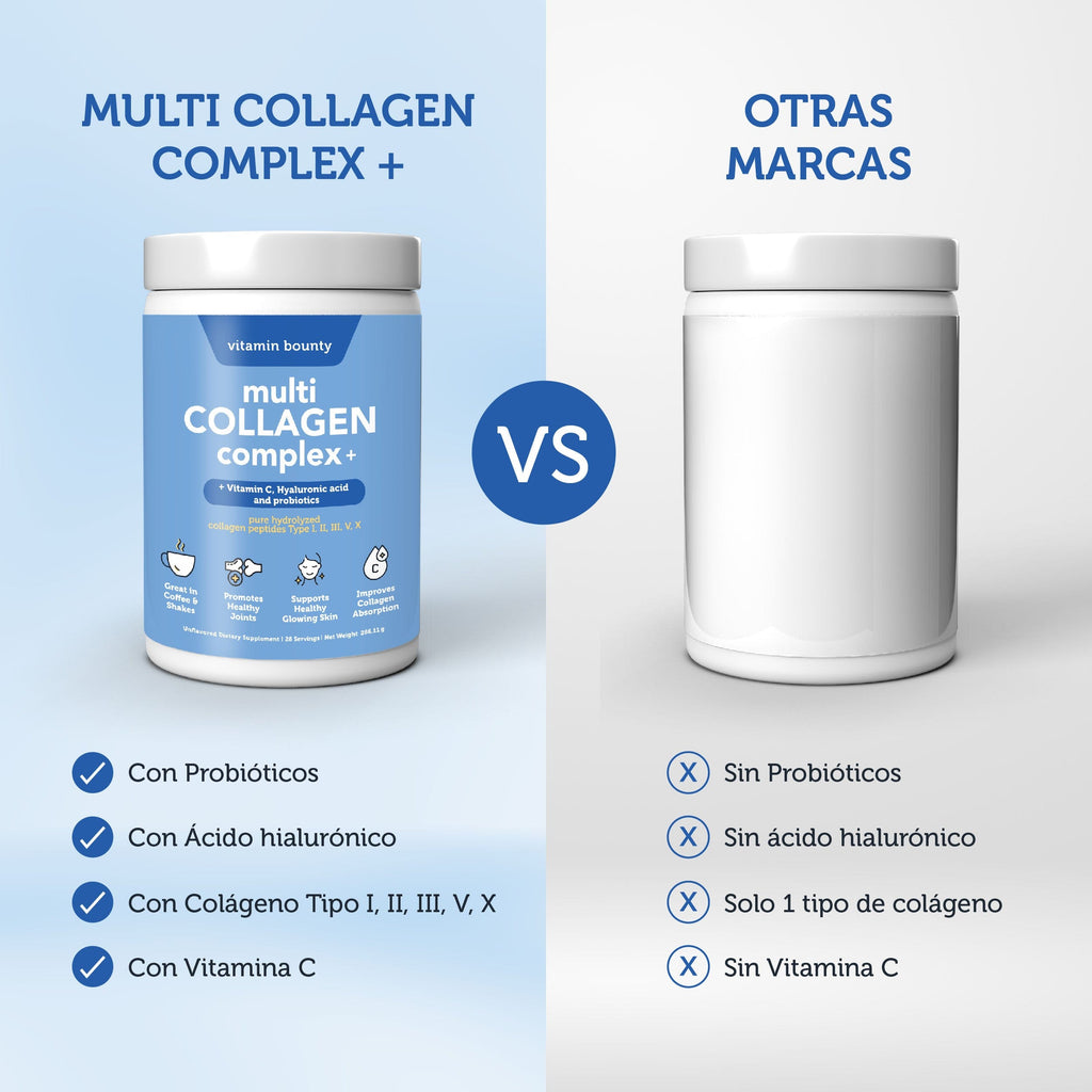 Colágeno Hidrolizado 5 en 1 con Ácido Hialurónico, Vitamina C y Probióticos - Big Mike Buys